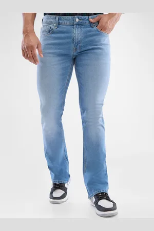 SPYKAR Men Bootcut Mid-Rise Clean Look Light Fade Stretchable Jeans