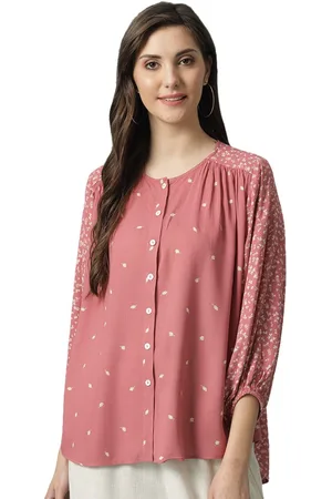 Gipsy Women Peach & White Printed Tunic