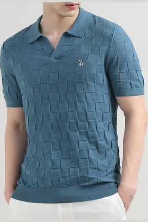 Original Penguin Men Self Design Polo Collar Cotton T-shirt