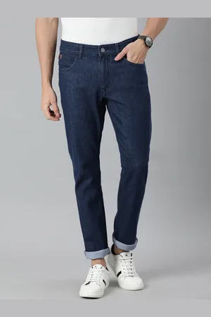 WROGN Men Blue Slim Fit Mid-Rise Clean Look Stretchable Jeans