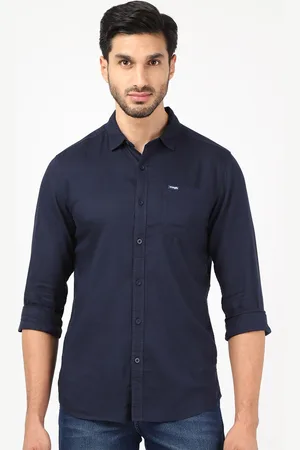 Wrangler Men Blue Classic Slim Fit Casual Shirt