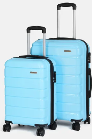 Teakwood Leathers Set of 2 360-Degree Rotation Textured Trolley Bag - 95L