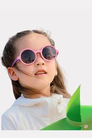 Little Surprise Box LLP Kids Pink & Purple Anti Ultraviolet Sunglass & Hard Case Storage