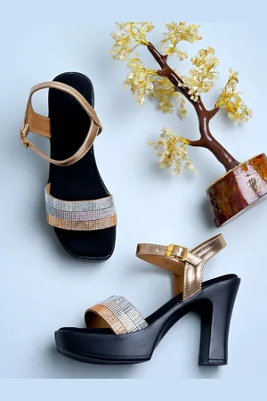 Shoetopia Girls Embellished Party Block Sandals