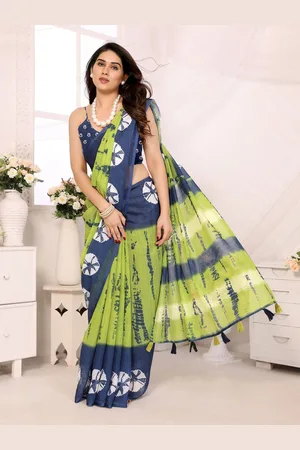 Moda Rapido Tie and Dye Linen Blend Saree