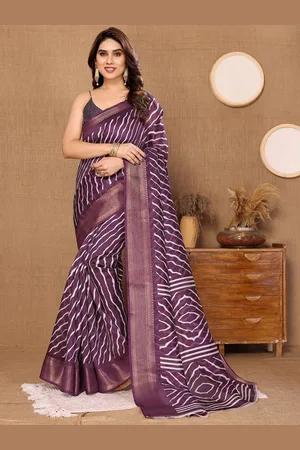 Moda Rapido Leheriya Zari Saree
