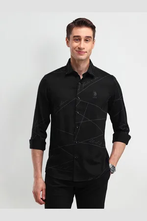 U.S. Polo Assn. Men Modern Slim Fit Opaque Printed Casual Shirt