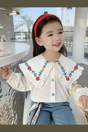 LULU & SKY Girls Opaque Casual Shirt