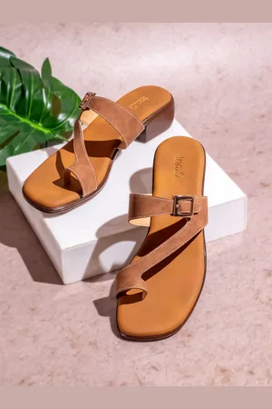 Inc 5 Women Solid Block Sandals Heel