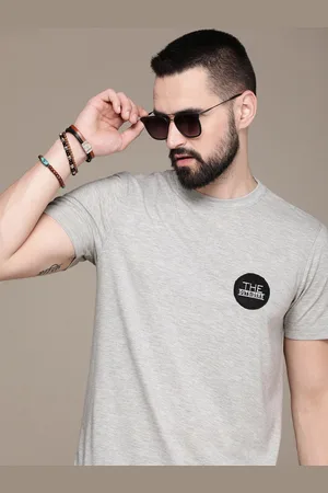 Roadster The Life Co. Men Solid Minimal Embroidered T-shirt