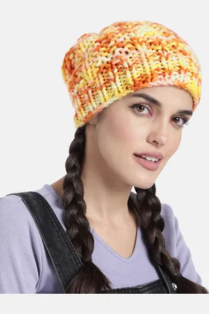 Magic Needles Unisex Yellow Handknitted Beanie
