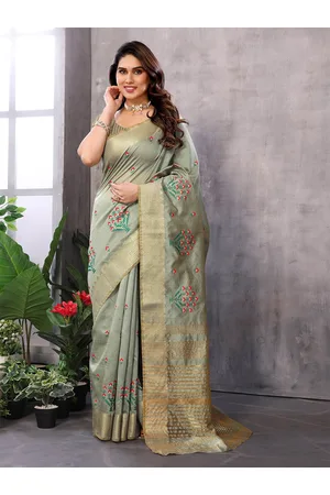 Moda Rapido Floral Zari Kanjeevaram Saree