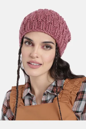 Magic Needles Unisex Pink Handknitted Beanie