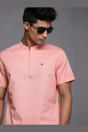 WROGN Men Pink Slim Fit Opaque Casual Shirt