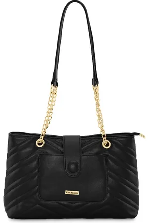 Fastrack Women Solid Quilted Structured Tote Bag with Semi-Metallic Shoulder Strap