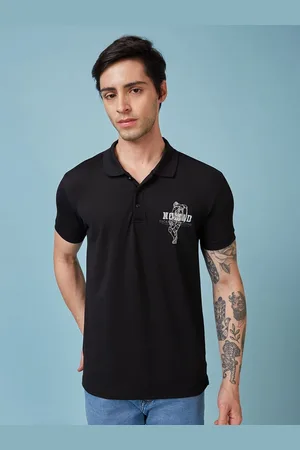 Status Quo Men Graphic Printed Polo Collar Regular Fit T-shirt