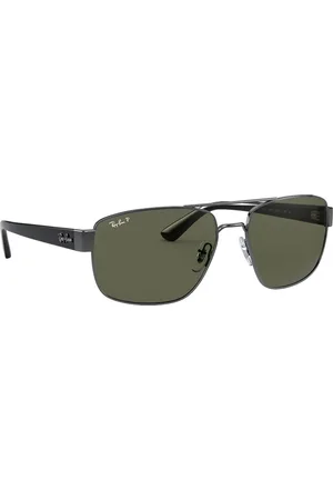 Ray-Ban Men Polarized Green Lens Irregular Sunglasses - 0RB3663004/5860