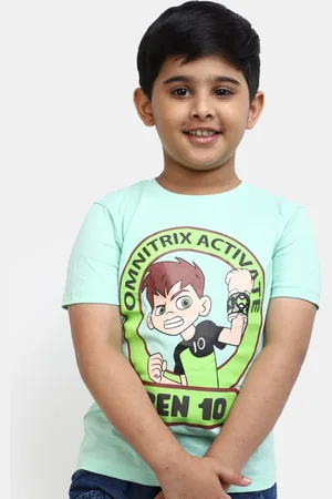 V-Mart Boys Ben 10 Printed Cotton T-shirt