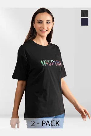 Metronaut Women Typography 2 Printed Applique T-shirt
