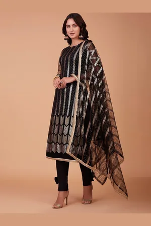 Ethnic Yard Embroidered Semi-Stitched Dress Material
