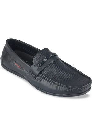 Red Chief Men Black Leather Formal Loafers