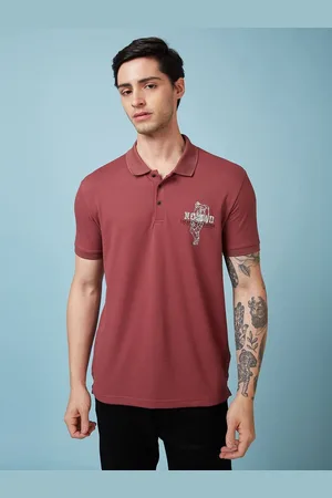 Status Quo Men Graphic Printed Polo Collar Regular Fit T-shirt
