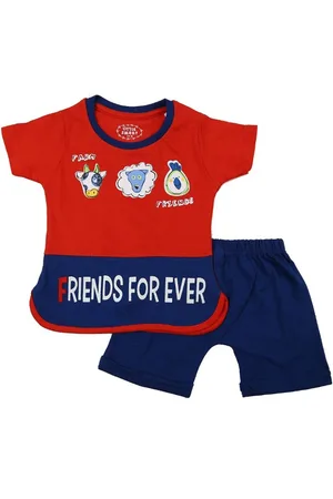 V-Mart Infants Printed Pure Cotton T-shirt with Shorts