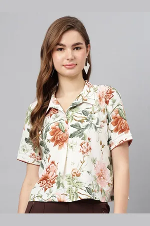 Latin Quarters Women Spread Collar Floral Printed Casual Shirt