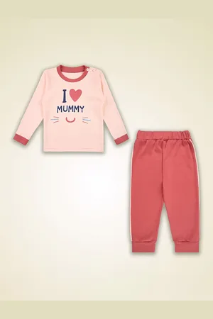 Wish Karo Boys Printed Round Neck Long Sleeves T-Shirt With Jogger