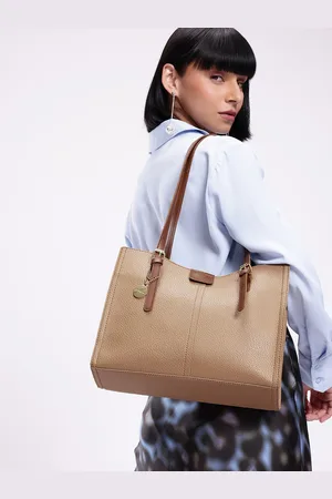 Mast & Harbour Textured Structured Shoulder Bag With Buckle Detail