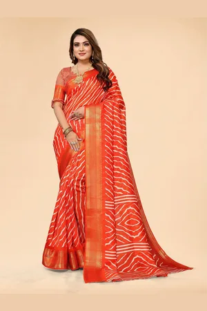 Moda Rapido Leheriya Zari Saree
