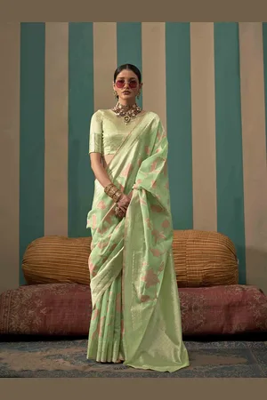 DIVASTRI Woven Design Zari Banarasi Saree