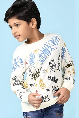 V-Mart Boys Floral Printed Applique T-shirt