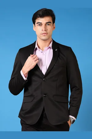 V-Mart Cotton Notched Lapel Single Breasted Blazer