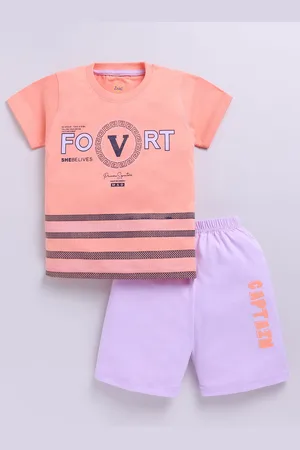 Zeal Boys Striped T-shirt with Shorts