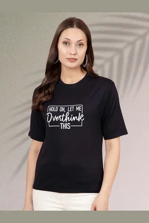 Moda Rapido Women Typography Printed T-shirt