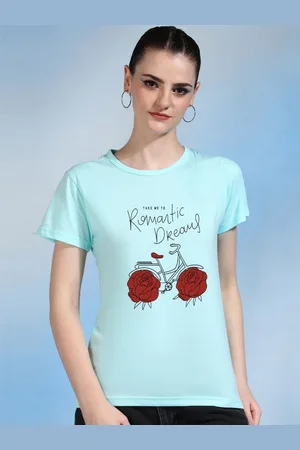 Moda Rapido Women Printed Bio Finish Applique T-shirt