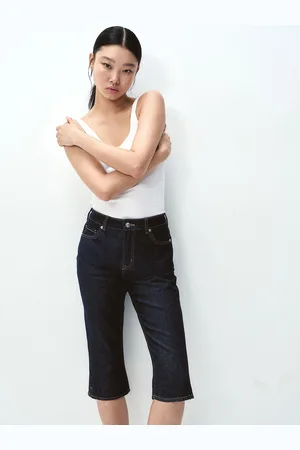 H&M Slim Straight High Capri Jeans