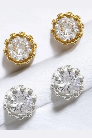 FÁBULA Men Set of 2 Cubic Zirconia Studs