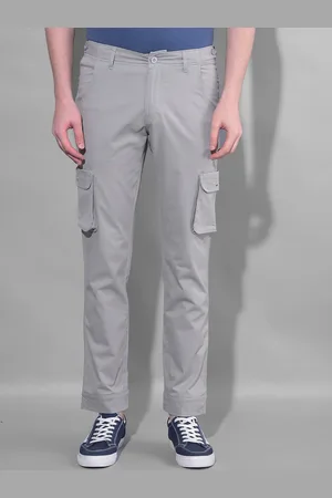 Canary London Men Smart Slim Fit Wrinkle Free Cotton Cargos Trousers