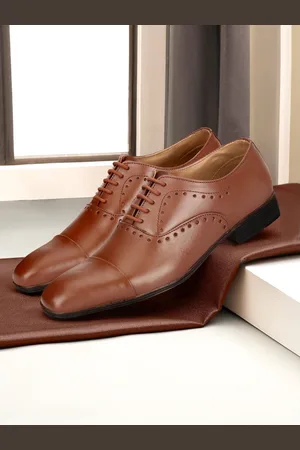 Provogue Men Leather Formal Oxfords