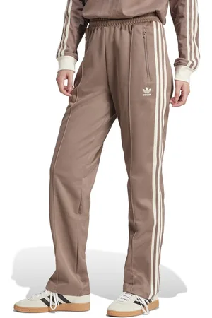 adidas Women Striped Cotton Mid-Rise Track Pant