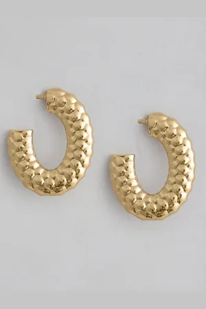 DressBerry Oval Half Hoop Earrings