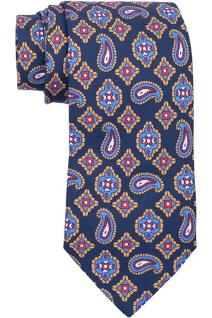 The Tie Hub Men Printed Silk Ascot Tie