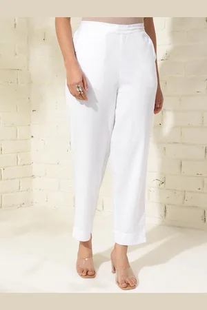 Fabindia Women Comfort Fit Ankle Length Mid-Rise Tapered Pant