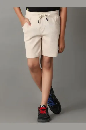 V-Mart Boys Solid Cotton Regular Fit Shorts