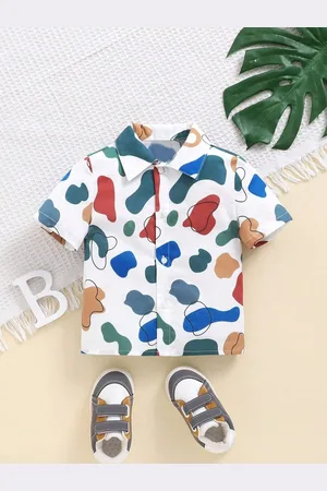 BAESD Boys Standard Opaque Printed Party Shirt