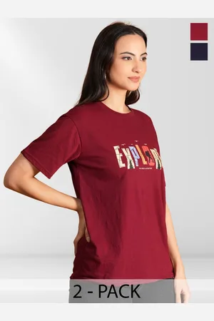 Metronaut Women Typography 2 Printed Applique T-shirt