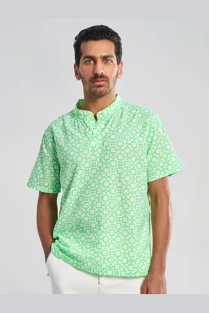 Terra Luna Men Floral Printed Polo Collar Pockets T-shirt