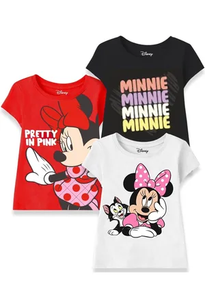 Miss and Chief Girls 3 Minnie Mouse Printed Extended Sleeves T-shirt